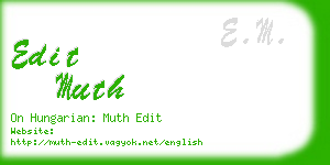 edit muth business card